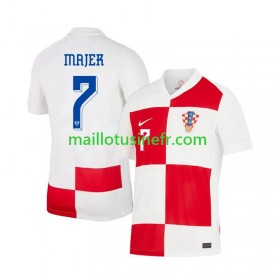 Maillot de Foot Croatie Lovro Majer 7 Domicile UEFA EURO 2024